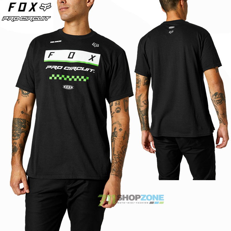 Oblečenie - Pánske, FOX tričko Pro Circuit Block ss tee, čierna